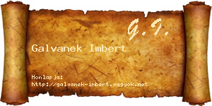 Galvanek Imbert névjegykártya